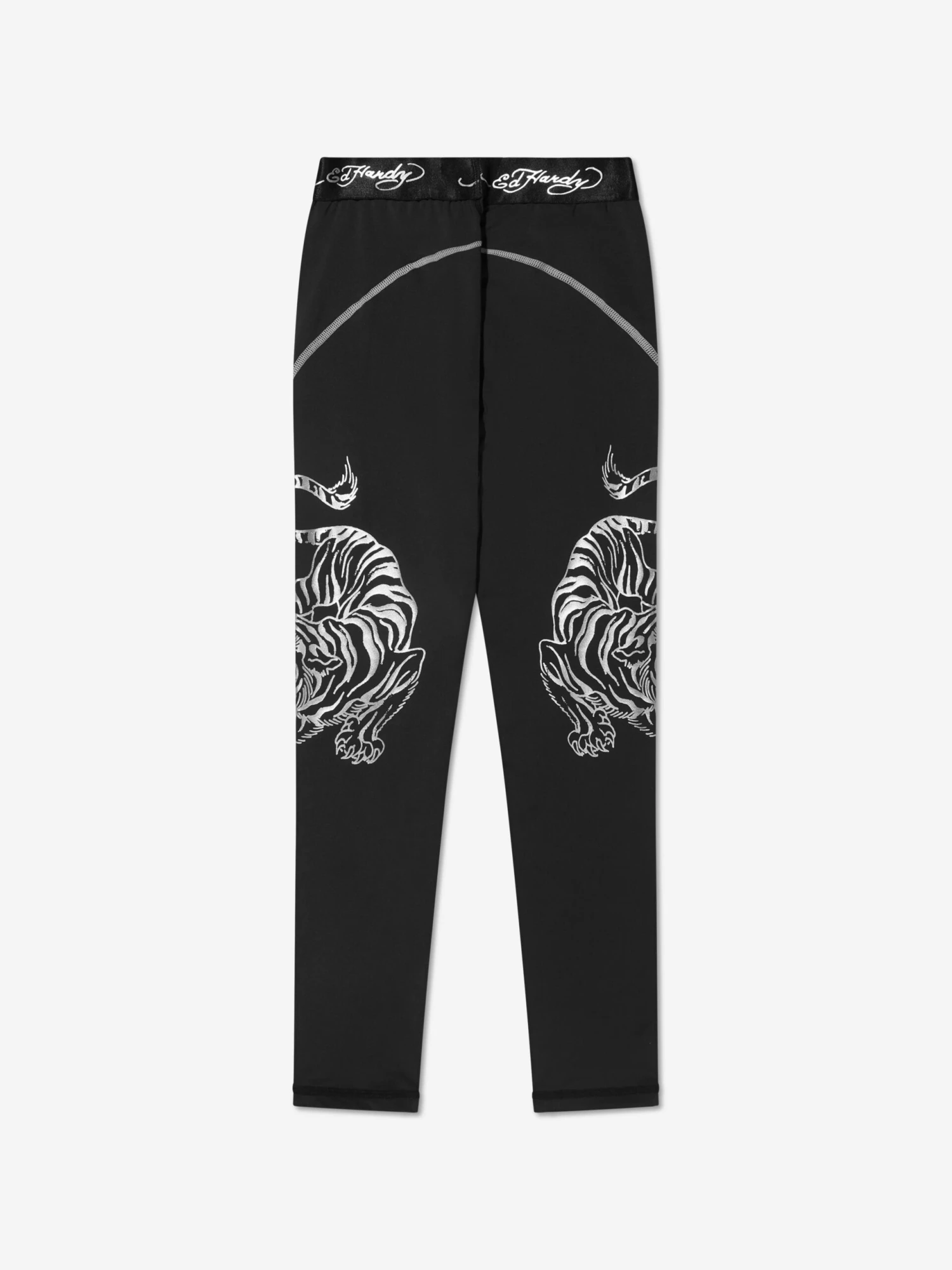 Ed Hardy Girls Tiger Logo Sports Leggings In Black 6 Ed Hardy Girls Tiger Logo Sports Leggings In Black - Image 6