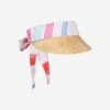 Girls Raffia Visor In Beige