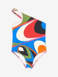 Girls Giardino Print Swimsuit In Multicolour