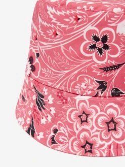 Etro Kids Floral Paisley Hat In Pink -Childrens Clothing Store ETRS4005 ROSA LAMPONE AVORIO 4