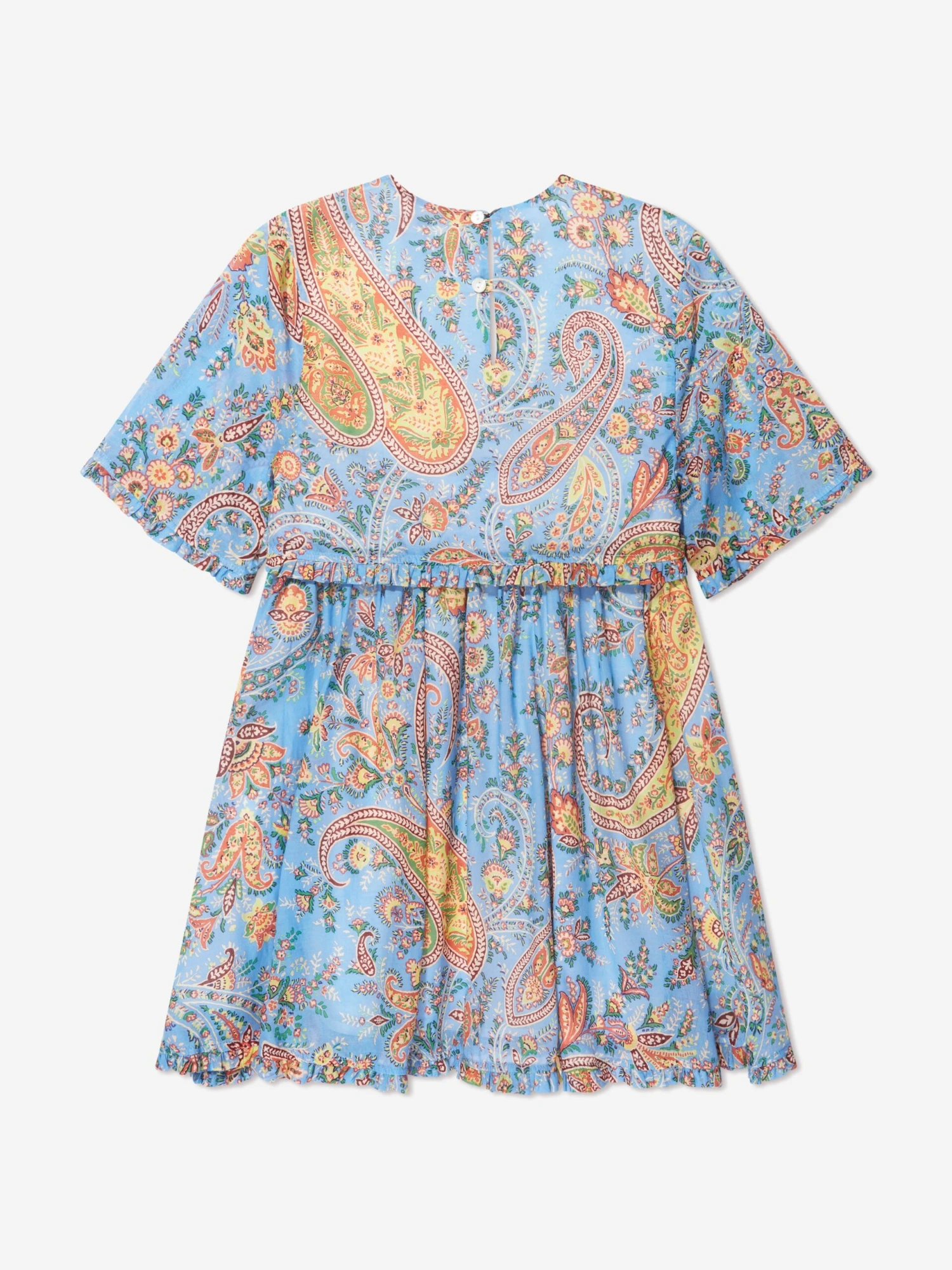 Etro Girls Floral Paisley Dress In Bluw 2 Etro Girls Floral Paisley Dress In Bluw - Image 2