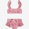 Etro Girls Floral Paisley Bikini In Pink