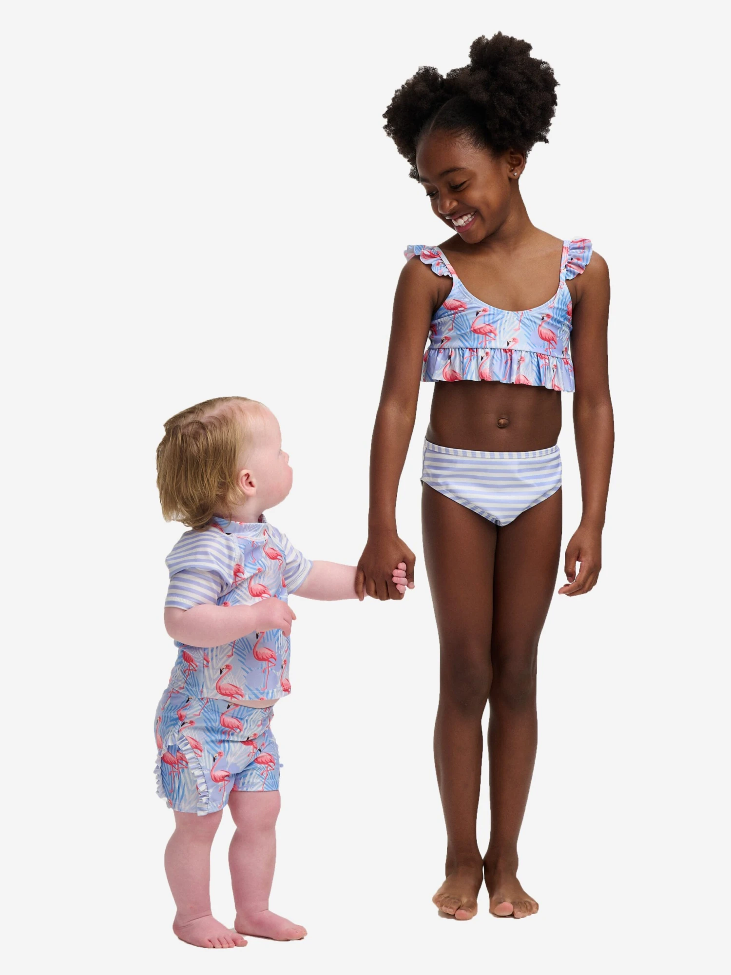 Girls Flamingo Bikini (UPF50+) In Purple 2 Girls Flamingo Bikini (UPF50+) In Purple - Image 2