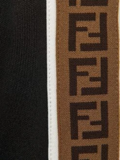 Boys FF Logo Tape Zip Up Sweat Top In Black 7 Boys FF Logo Tape Zip Up Sweat Top In Black -Childrens Clothing Store FENA0186 BK001 3