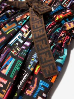 Girls FF Logo Print Dress -Childrens Clothing Store FENA2039 F0W0G 4