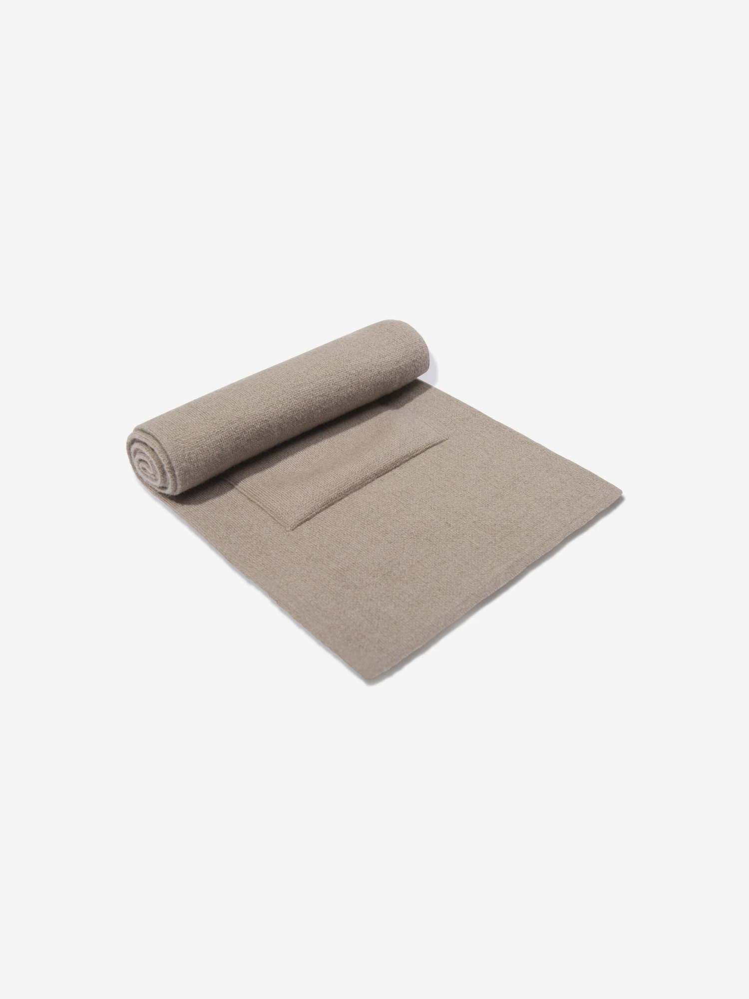 Kids Reversible FF Logo Scarf In Beige 2 Kids Reversible FF Logo Scarf In Beige - Image 2