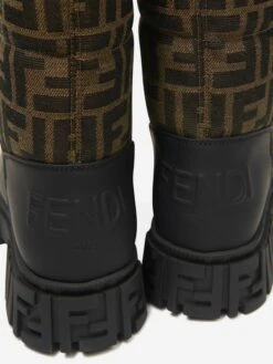 Kids FF Logo Snow Boots 6 Kids FF Logo Snow Boots -Childrens Clothing Store FENDI C08419 3