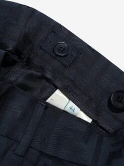 Boys FF Logo Bermuda Shorts In Navy 7 Boys FF Logo Bermuda Shorts In Navy -Childrens Clothing Store FENS3126 F0QB0 4