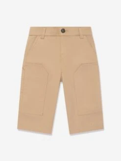Baby Boys Gabardine Trousers In Beige
