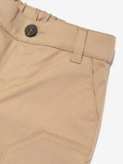 Baby Boys Gabardine Trousers In Beige 6 Baby Boys Gabardine Trousers In Beige -Childrens Clothing Store FENS4017 TRENCH 3