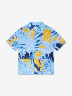 Boys Tie Dye Shirt In Blue