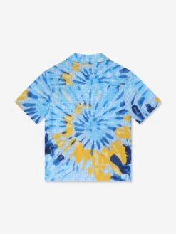 Boys Tie Dye Shirt In Blue -Childrens Clothing Store FENS4066 CASPER 2