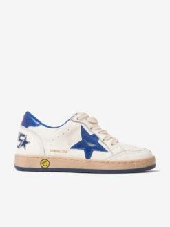 Kids Ballstar Leather Star Trainers In White