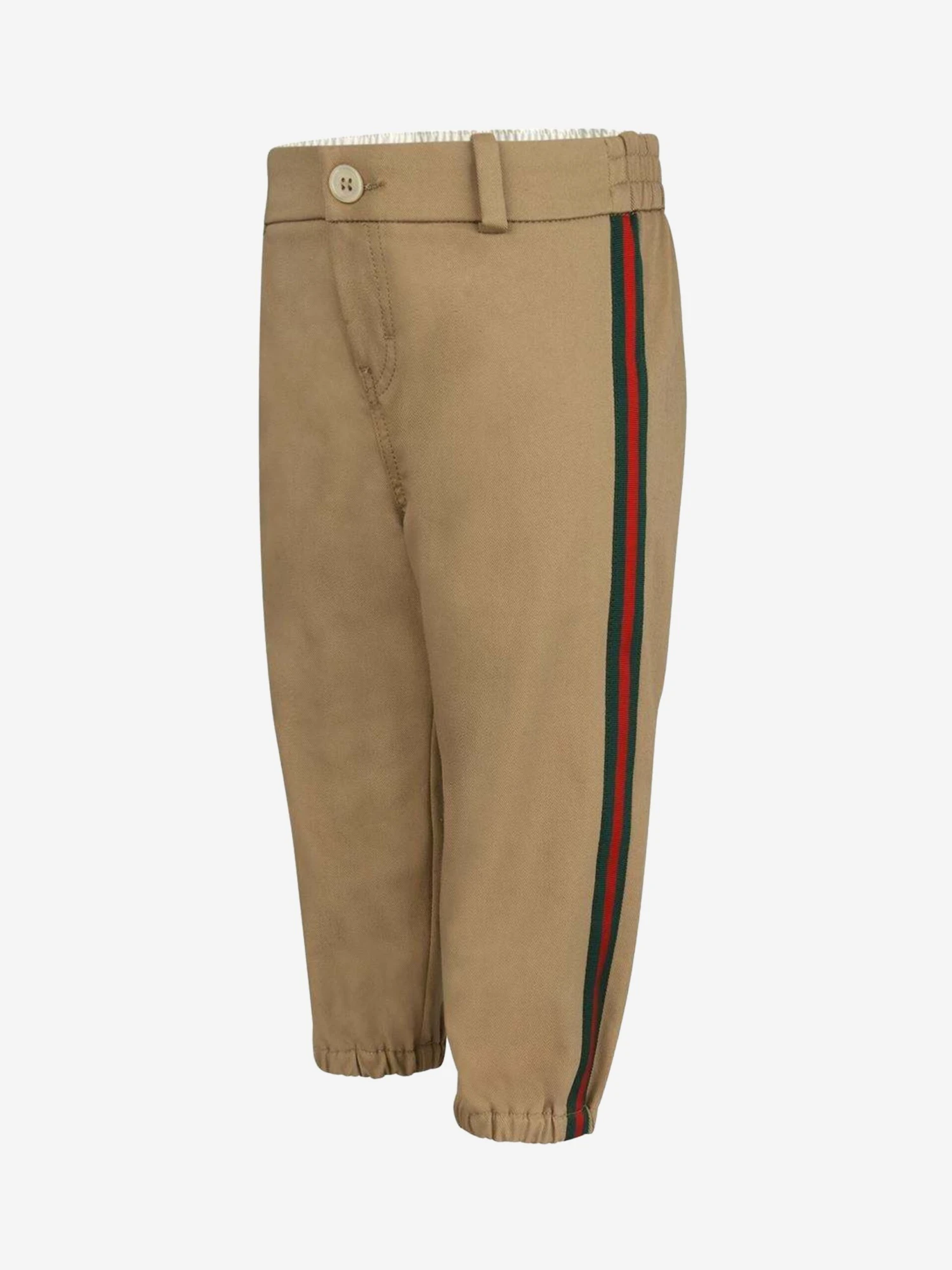 GUCCI Boys Beige Stretch Gabardine Trousers 1 GUCCI Boys Beige Stretch Gabardine Trousers