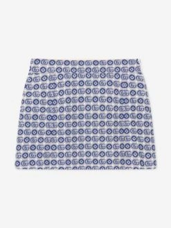 Girls GG Logo Skirt In Navy