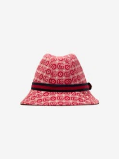 Kids Monogram Fedora In Red
