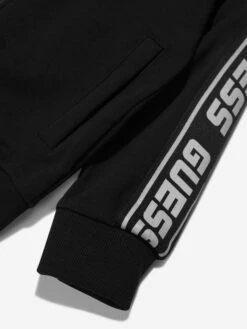 Guess Boys Zip Up Top In Black 7 Guess Boys Zip Up Top In Black -Childrens Clothing Store GUEA3072 JBLK 4