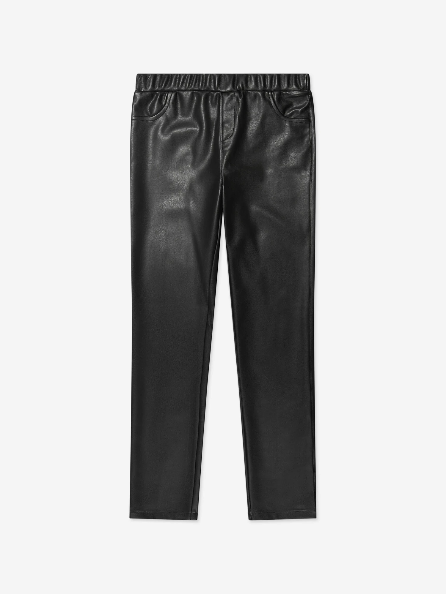 Guess Girls Faux Leather Jeggings In Black 1 Guess Girls Faux Leather Jeggings In Black