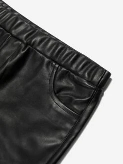Guess Girls Faux Leather Jeggings In Black 6 Guess Girls Faux Leather Jeggings In Black -Childrens Clothing Store GUEA3116 JBLK 3
