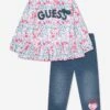 Guess Baby Girls Trouser Set In Multicolour