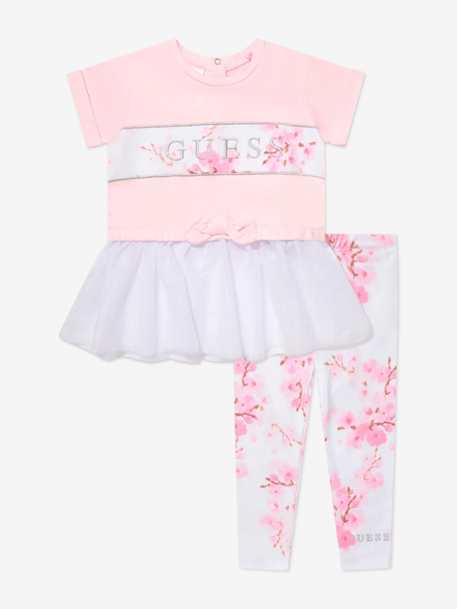 Guess Baby Girls Leggings Set In Pink 5 Guess Baby Girls Leggings Set In Pink - Image 5