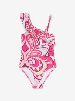 Guess Girls Paisley Swimsuit In Pink