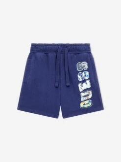 Guess Boys Logo Shorts In Blue