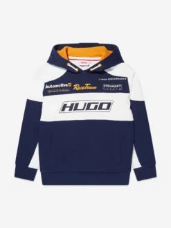 Hugo Boys Race Team Hoodie In Blue