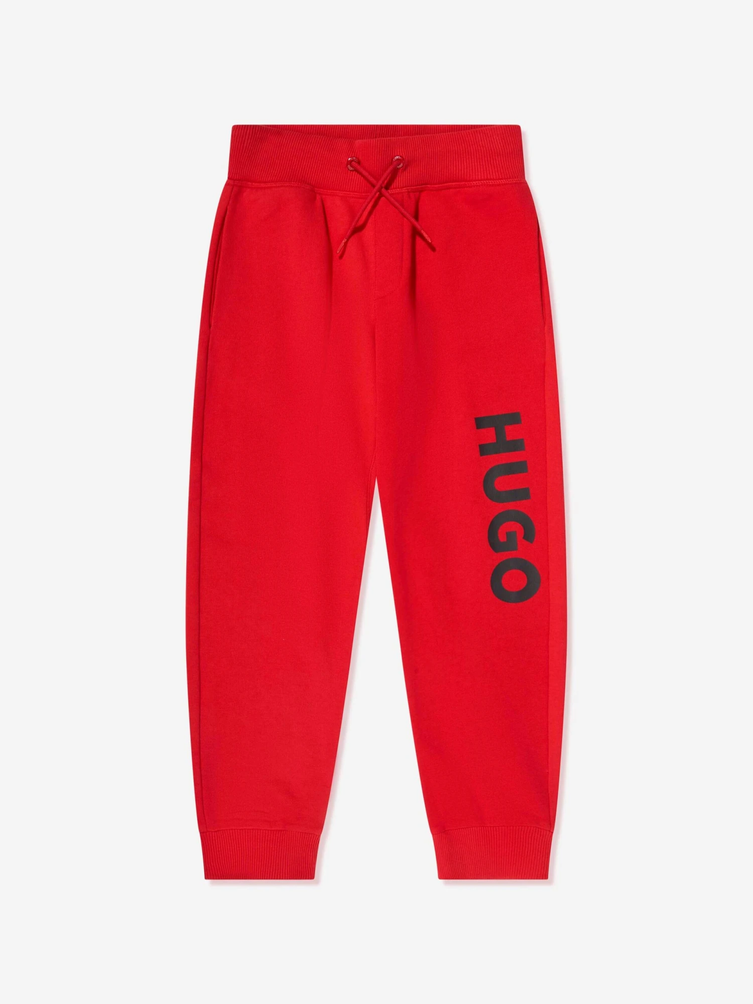 Hugo Boys Logo Print Joggers In Red 1 Hugo Boys Logo Print Joggers In Red