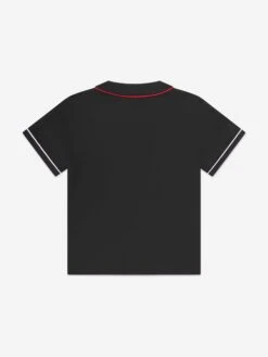 Hugo Boys Jersey Baseball Shirt In Black -Childrens Clothing Store HUGS4050 BLACK 2