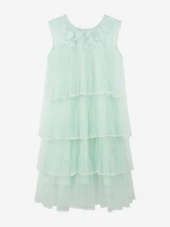 Girls Party Dress In In Green