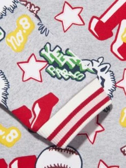 Kenzo Kids Girls Kenzo Club Cardigan In Grey 11 Kenzo Kids Girls Kenzo Club Cardigan In Grey -Childrens Clothing Store KENA3043 A03 4