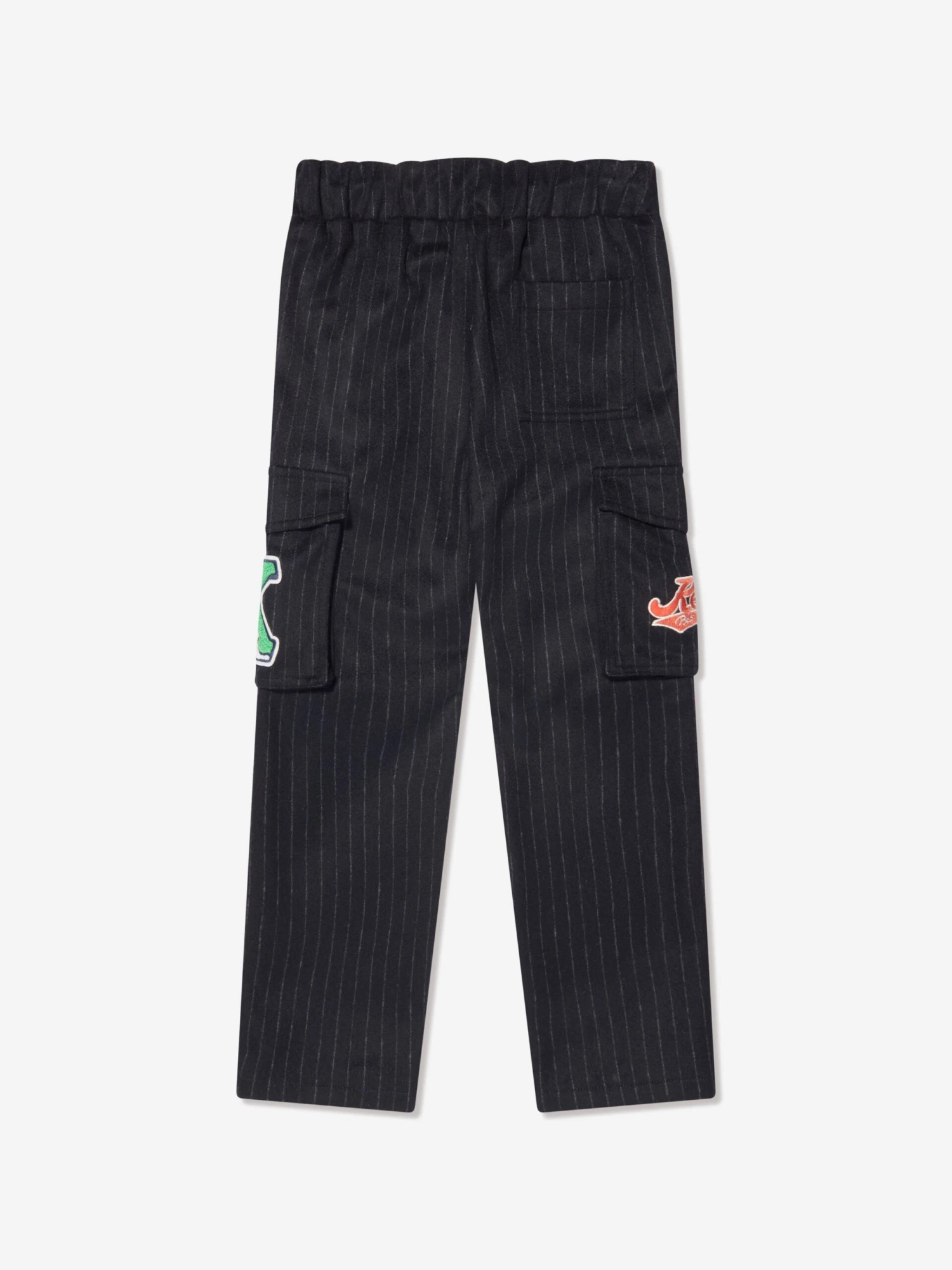 Kenzo Kids Boys Striped Cargo Trousers In Navy 2 Kenzo Kids Boys Striped Cargo Trousers In Navy - Image 2