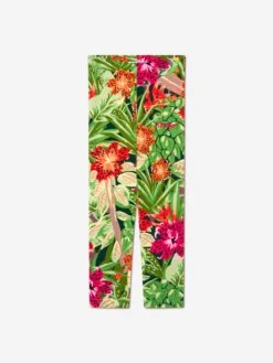 Kenzo Kids Girls Tropical Print Leggings In Green