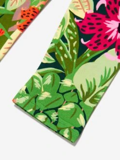 Kenzo Kids Girls Tropical Print Leggings In Green -Childrens Clothing Store KENS3087 675 3
