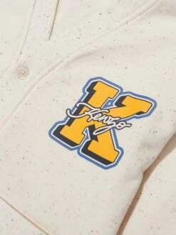 Kenzo Kids Boys Varsity Cardigan In Ivory -Childrens Clothing Store KENS4171 WICKER 3