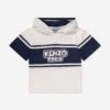 Kenzo Kids Boys Hooded Logo T-Shirt In Ivory