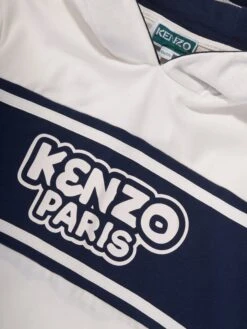 Kenzo Kids Boys Hooded Logo T-Shirt In Ivory 8 Kenzo Kids Boys Hooded Logo T-Shirt In Ivory -Childrens Clothing Store KENS4224 IVORY 3