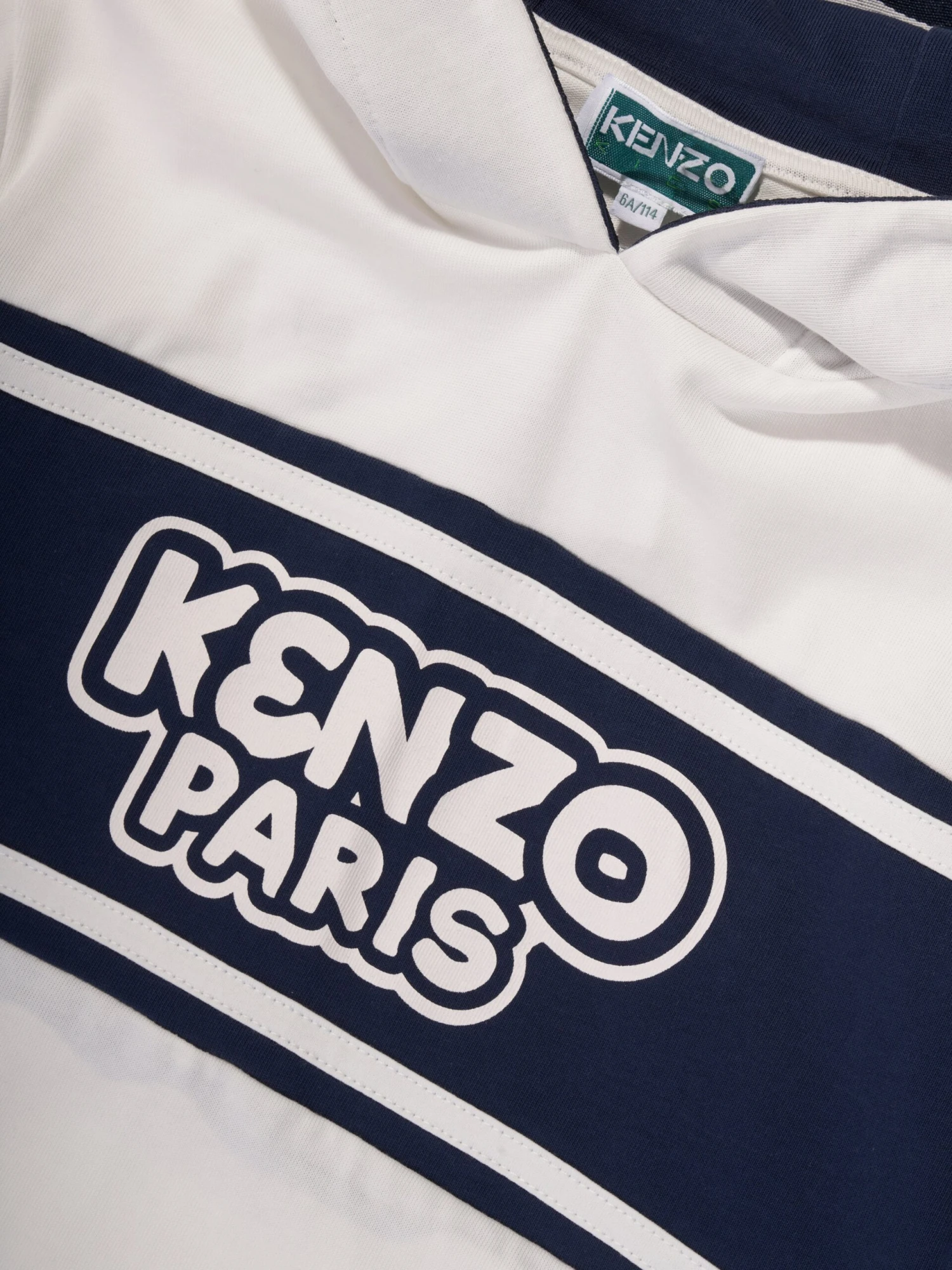 Kenzo Kids Boys Hooded Logo T-Shirt In Ivory 4 Kenzo Kids Boys Hooded Logo T-Shirt In Ivory - Image 4