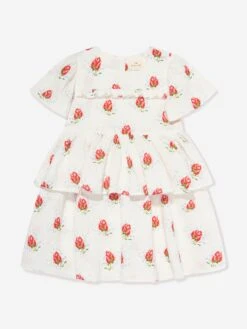 Girls Vita Rosa Elin Frill Dress In Multicolour