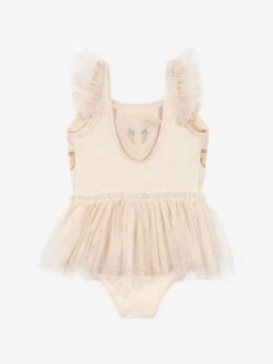 Girls Strut Swan Swimsuit In Pink 7 Girls Strut Swan Swimsuit In Pink -Childrens Clothing Store KONS4088 BRAZILIAN SAND 3