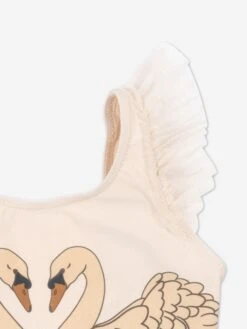 Girls Strut Swan Swimsuit In Pink 8 Girls Strut Swan Swimsuit In Pink -Childrens Clothing Store KONS4088 BRAZILIAN SAND 4