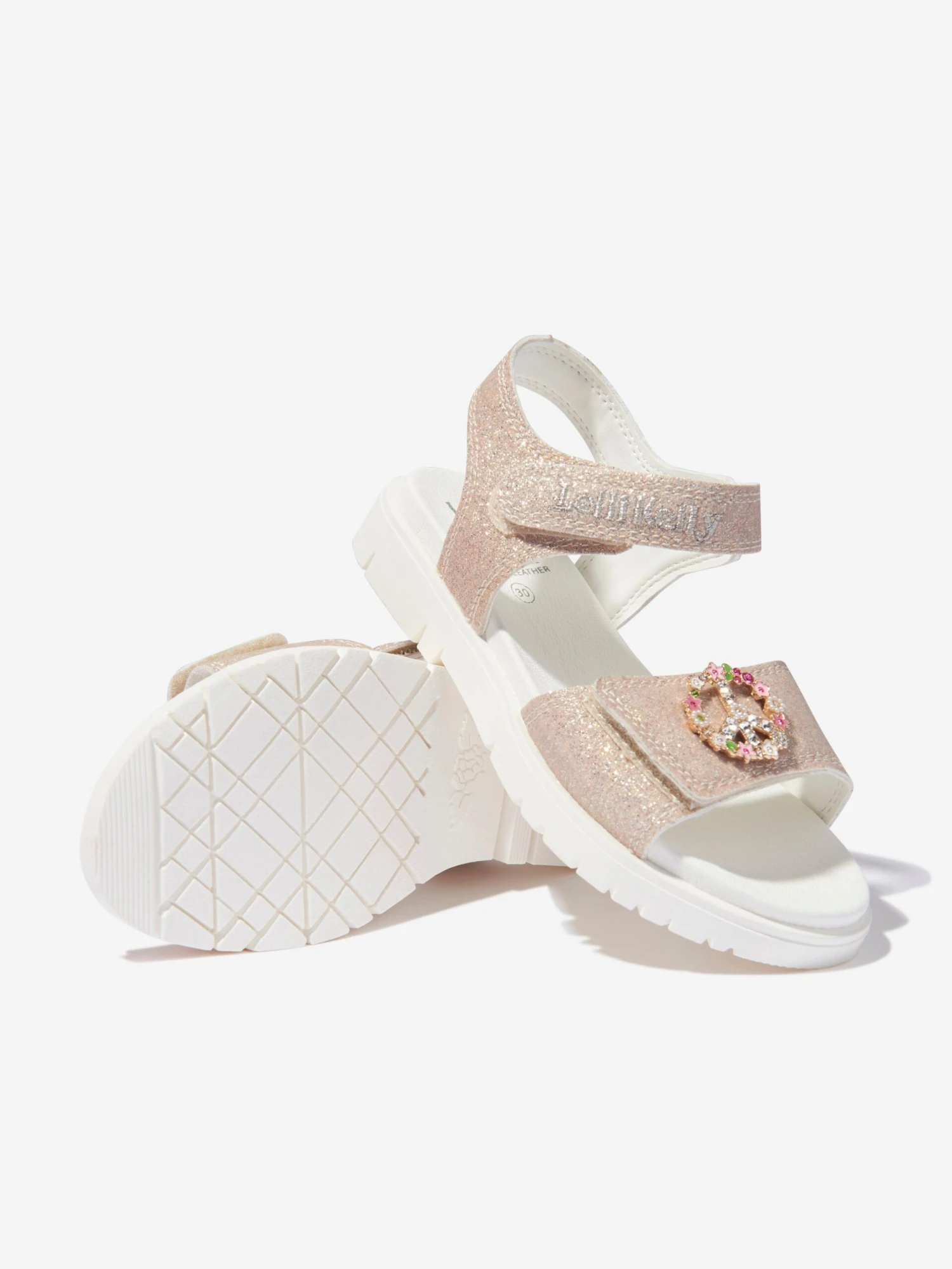 Girls Felicia Sandals In Gold 2 Girls Felicia Sandals In Gold - Image 2