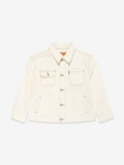 Boys Relaxed Denim Jacket In Ivory