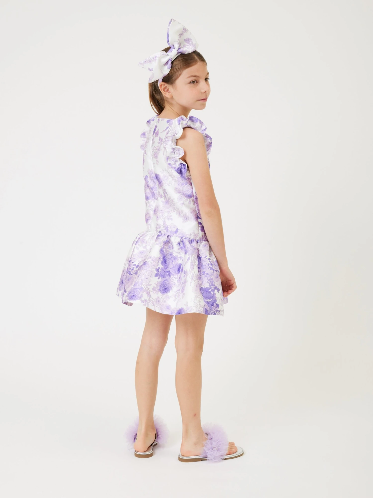 Monnalisa Girls Bow Headband In Ivory 2 Monnalisa Girls Bow Headband In Ivory - Image 2