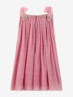 Girls Este Occasion Dress In Pink 7 Girls Este Occasion Dress In Pink -Childrens Clothing Store MAIA3012 PINK 2