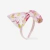 Girls Floral Bow Headband In Pink