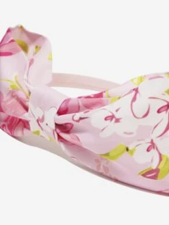 Girls Floral Bow Headband In Pink 6 Girls Floral Bow Headband In Pink -Childrens Clothing Store MAMALUMA 144156 3