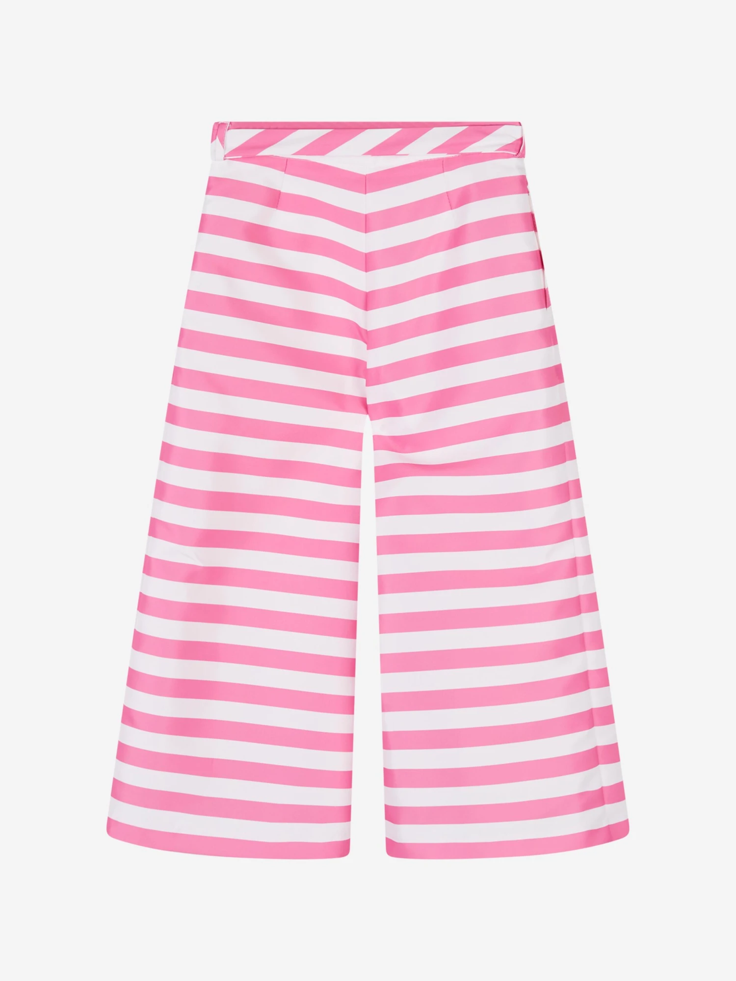 Girls Striped Wide Leg Trousers In Pink 4 Girls Striped Wide Leg Trousers In Pink - Image 4