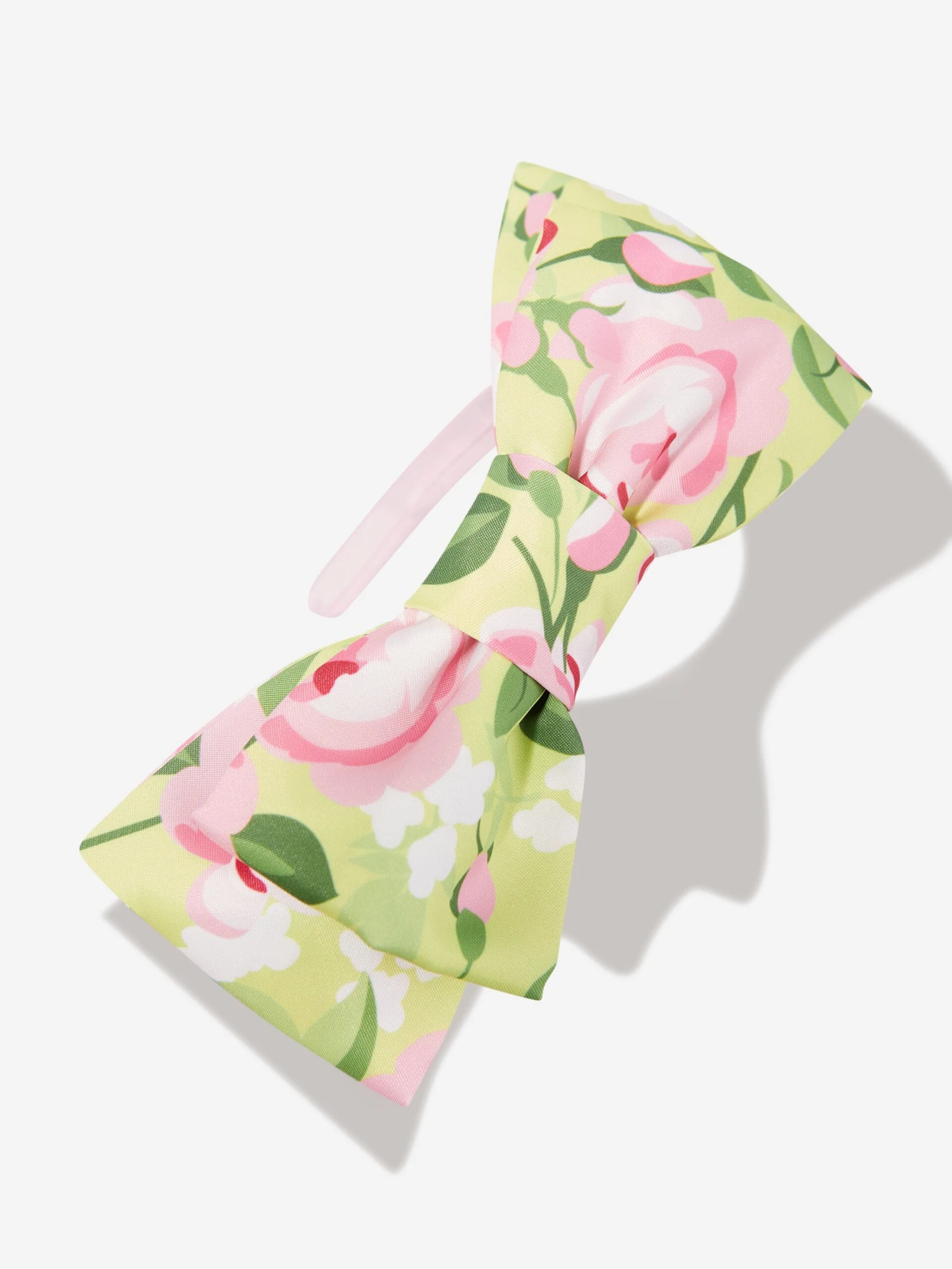 Girls Flower Print Headband In Yellow 4 Girls Flower Print Headband In Yellow - Image 4